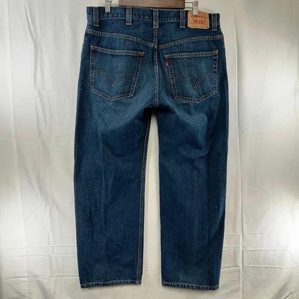 Levi's 559 Relaxed Straight Jeans Mens 38x30 Blue Medium Wash Denim
